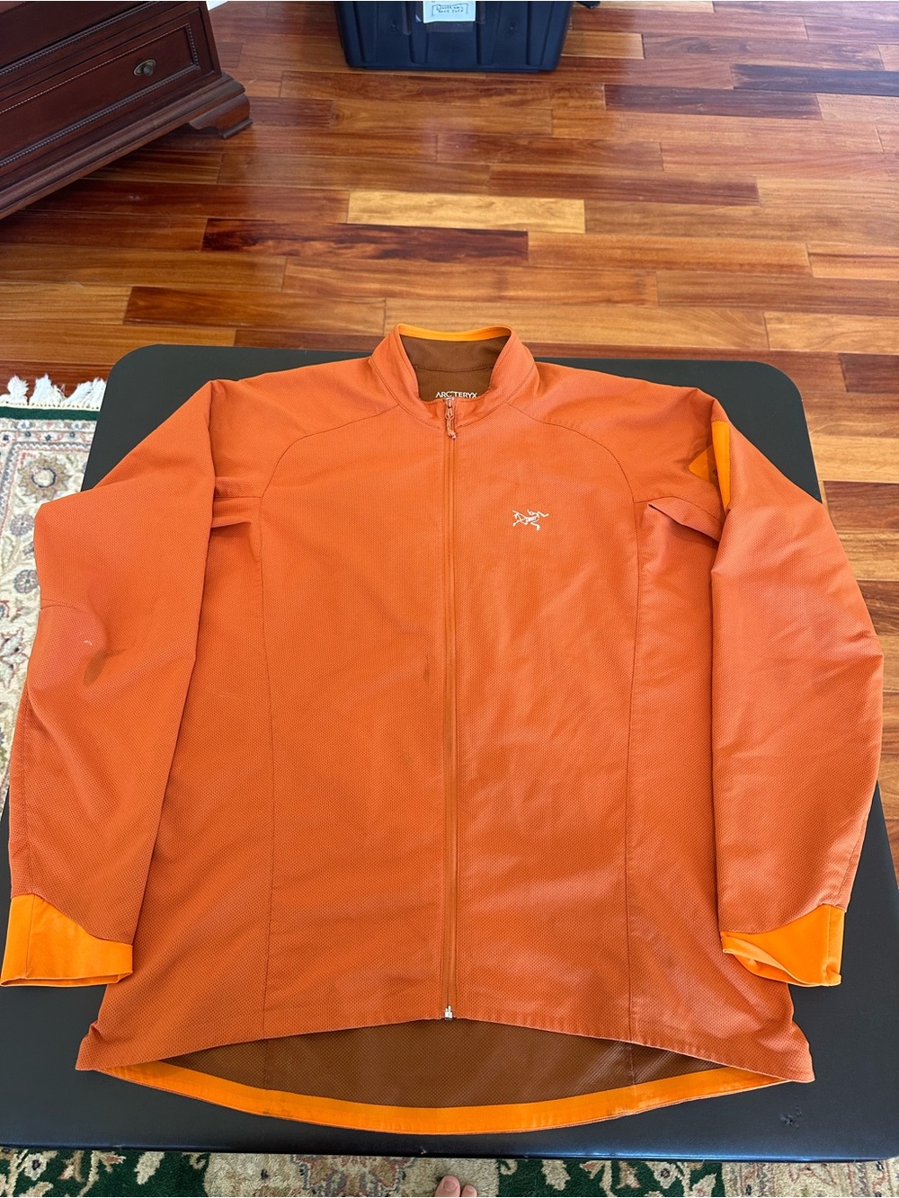 Arc'teryx Men's Orange Lightweight Full-Zip Shirt Jacket Men’s XL (Read Descript